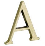 Huisletter A Roman 50 mm messing antiek, Verzenden, Nieuw