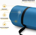 Yogamat - Fitness mat - Sportmat - Yoga mat extra dik - Blau, Sport en Fitness, Yoga en Pilates, Verzenden, Zo goed als nieuw
