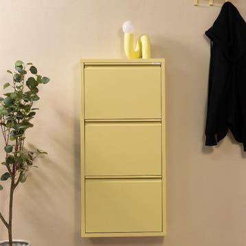 Spinder Design Billy 3 schoenenkast - butter yellow, Verzenden, Nieuw