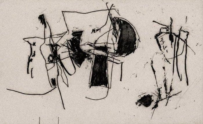 Afro Basaldella (1912–1976) - Senza titolo, Antiek en Kunst, Antiek | Overige Antiek
