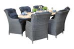 Akron-Darwin Tuinset 6 Personen - Teak / Rock Grey, Verzenden, Nieuw