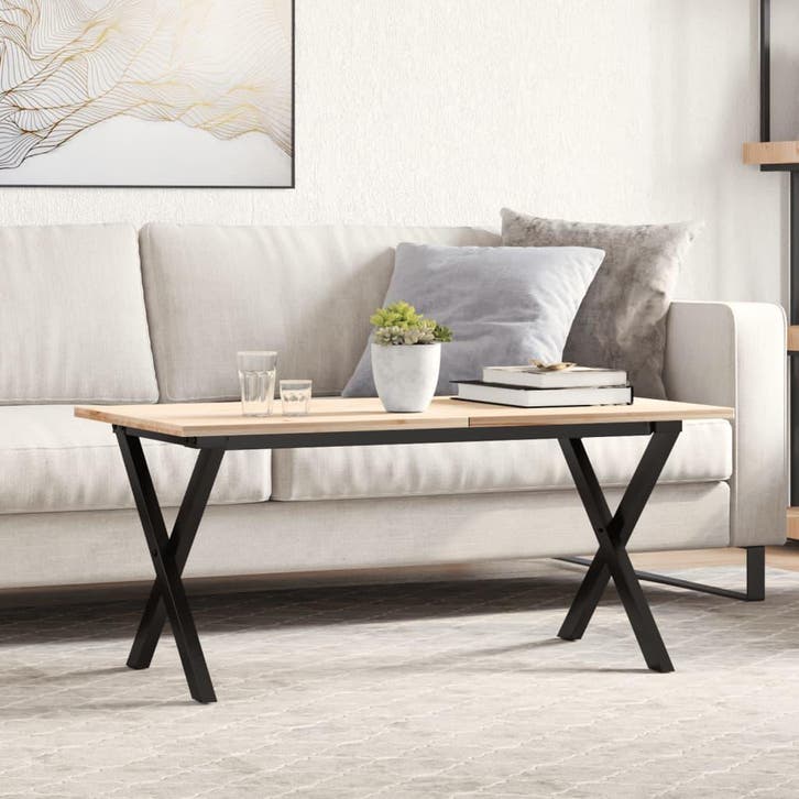 vidaXL Salontafelpoten X-frame 70x30x43 cm staal, Huis en Inrichting, Tafelonderdelen, Nieuw, Verzenden