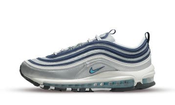 Nike Air Max 97 Metallic Silver Chlorine Blue (Womens), Nieuw