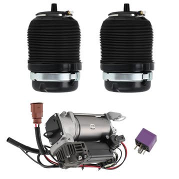 2x Luchtvering Veerpoten achter 4F0616001J met Compressor..., Verzenden, Nieuw, Audi