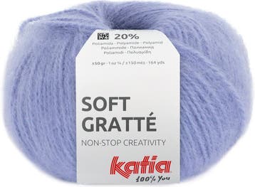 Katia Soft Gratté - 89 violetblauw - Mohair-Look Acryl Gar, Ophalen of Verzenden, Nieuw