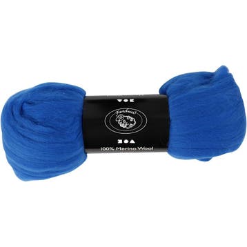 Merino Wol, dikte 21 my, kobalt blauw, 100 gr/ 1 doos, Nieuw