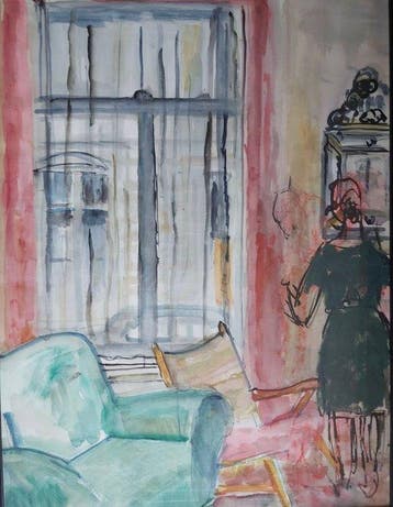 Henri Victor Wolvens (1896-1977) - Scène dintérieur, Antiek en Kunst