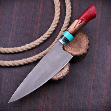 Custom Hand-Forged Premium Chefs Knife - Tafelmes - Staal,