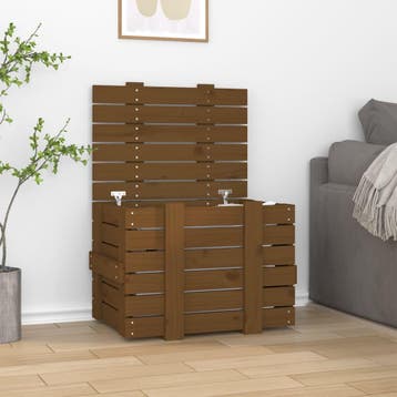 vidaXL Opbergbox 58x40,5x42 cm massief grenenhout, Verzenden, Nieuw
