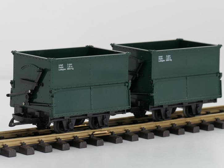 LGB 40190 Feldbahn-Schüttgutwagen, 2 Stück (Goederenwagons, Hobby en Vrije tijd, Modeltreinen | Overige schalen, Overige typen