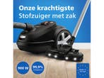 Philips -   Stofzuiger Met Zak Diep Zwart, Witgoed en Apparatuur, Stofzuigers, Verzenden, Nieuw, Stofzak, Minder dan 1200 watt