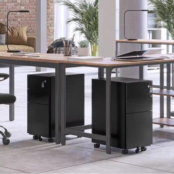 Mobiele Metalen Archiefkast 3 Laden met Slot Rolcontainer, Verzenden, Nieuw