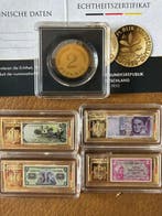 Duitsland. Mixed 2 Pfennig, 1/1000 Oz (.999) und 4 Medaillen