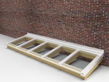 Zelfbouw lichtstraat 5 vak lessenaarsdak 4420x1100mm-Gelaagd, Ophalen of Verzenden, Nieuw