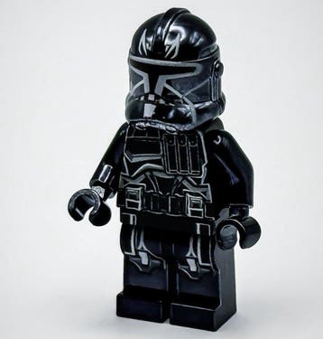 Lego Minifiguur - Star Wars - Chrome Black Plated Captain, Nieuw