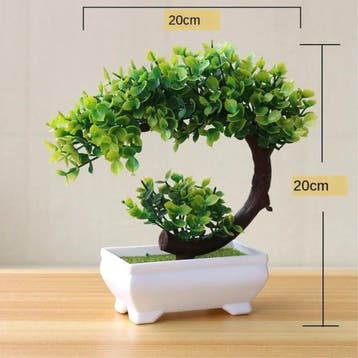 Kunst Bonsai Boom - Planten Nep Plant Plastic Decoratie, Huis en Inrichting, Woonaccessoires | Kunstplanten en Kunstbloemen, Verzenden