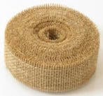 Jute band Naturel open structuur 5 cm kwart rol 10 meter, Ophalen of Verzenden, Nieuw
