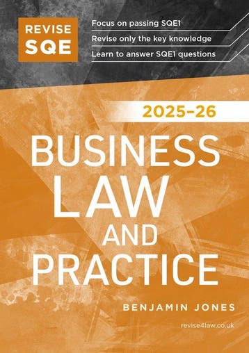 9781917183291 Revise SQE Business Law and Practice 2025/26, Verzenden, Nieuw, Benjamin Jones