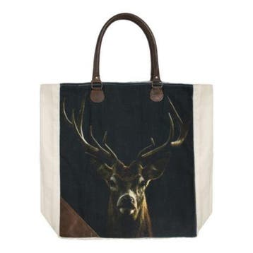 canvas shopper zwart edelhert*, Verzenden, Nieuw