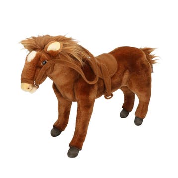 Hansa pluche paard knuffel - met zadel - 37 cm, Verzenden, Nieuw