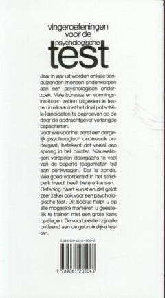 Vingeroefeningen voor de psychologische test 9789061205043, Verzenden, Gelezen, F. Brenner