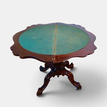 Tafel - Mahonie - Victoriaanse speeltafel