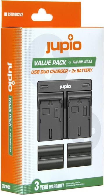 Jupio Value Pack: 2x Battery NP-W235 + USB Dual Charger, Verzenden, Nieuw