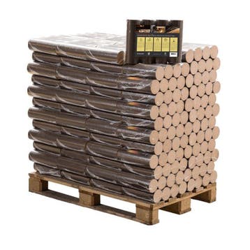 Ronde beuk briketten pallet 96 pakken x 10kg (960kg), Tuin en Terras, Haardhout, Minder dan 3 m³, Ophalen of Verzenden, Blokken
