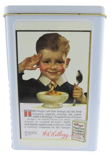 Blik Kellogs Cornflakes, Verzamelen, Verzenden, Gebruikt