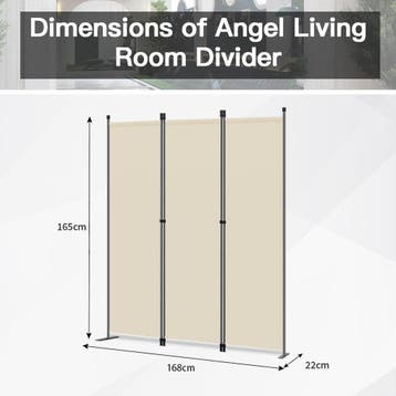 2dekans | Angel Living Kamerscherm - 3 Panelen - 168 x 165, Ophalen of Verzenden, Zo goed als nieuw