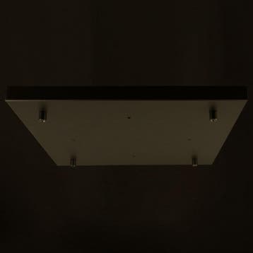 Calex Plafondplaat 4-uitgangen 40x40 cm Mat Zwart, Nieuw