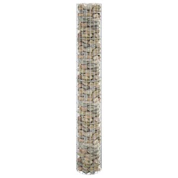vidaXL Gabion paal rond Ø30x200 cm gegalvaniseerd staal, Verzenden, Nieuw, IJzer