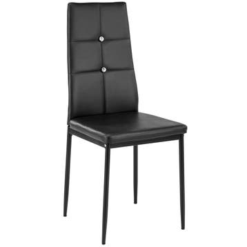 Eetkamerstoelen, kunstleer met strass steentjes, Verzenden, Nieuw
