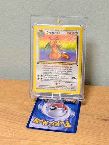 Pokémon - 1 Card - Dragonite 19/62 First edition, Foil, Full, Hobby en Vrije tijd, Nieuw