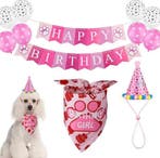 Verjaardags set voor de hond 4 delig  Roze, Ophalen of Verzenden, Nieuw