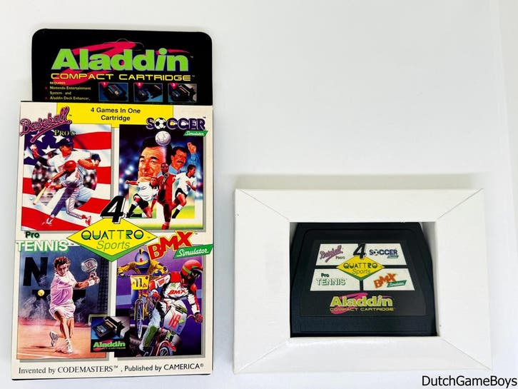 Nintendo Nes - Quatro Sports - Aladdin - Compact Cartridge -, Spelcomputers en Games, Games | Nintendo NES, Gebruikt, Verzenden