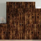 vidaXL Opbergkast 70x42,5x225 cm bewerkt hout gerookt, Huis en Inrichting, Kasten | Buffetkasten, Minder dan 50 cm, Nieuw, Overige houtsoorten