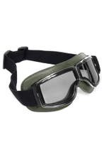 Goggles Motorbril Skibril Bril Groen Montuur Zwarte Glazen L, Ophalen of Verzenden, Nieuw, Overige maten, Carnaval