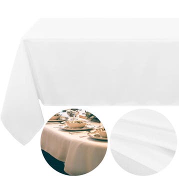 Tafelkleed -Kerst - Klassiek- Wit - Polyester - 220 x140 CM, Ophalen of Verzenden, Nieuw