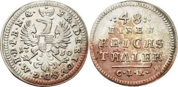 1/48 taler, daalder 1750, Brandenburg-bayreuth Friedrich..., Verzenden