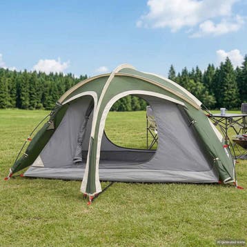 vidaXL Trekkingtent met regenhoes waterdicht 2-persoons, Verzenden, Nieuw, Tot en met 2