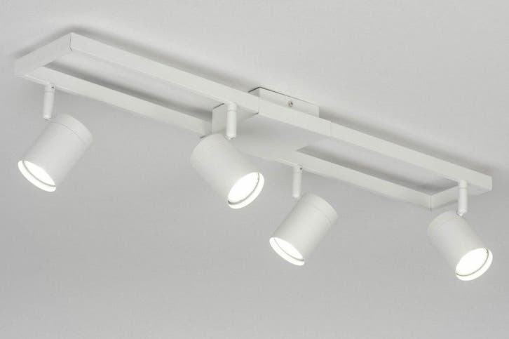Rietveld Spots - Wit - Metaal, Aluminium, Huis en Inrichting, Lampen | Hanglampen, Verzenden