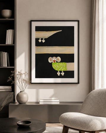 Tetiana Zaitseva - Acrylic Painting XL Night Wide Dog no