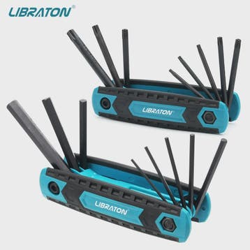 LIBRATON 8-in-1 Inklapbare Inbussleutel & Torx Set - Compact, Verzenden, Nieuw