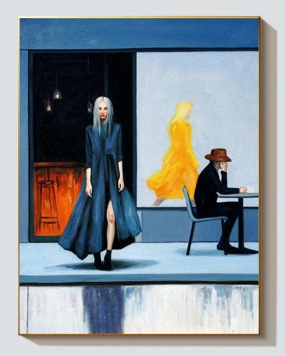 Enigma - The Space Between Leaving, Antiek en Kunst, Kunst | Schilderijen | Modern