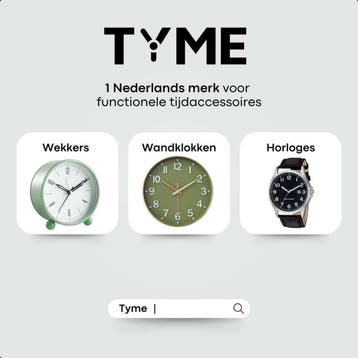 Tyme Tokyo Heren Horloge 42mm - Goed Leesbaar - Zwart -, Sport en Fitness, Ophalen of Verzenden, Nieuw