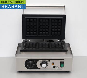 HCB RVS Wafelijzer Luikse wafels 230V Horeca, Ophalen of Verzenden, Nieuw in verpakking
