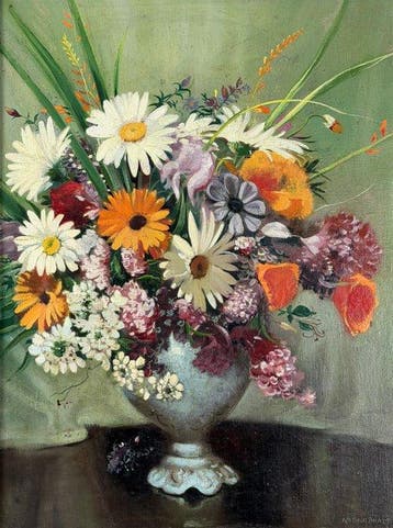 Arthur Royce Bradbury (1892-1977) - A still life of summer, Antiek en Kunst, Kunst | Schilderijen | Klassiek