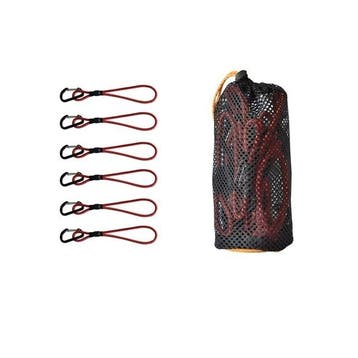 Elastiek spanners met karabijnhaak - 15cm - 6 stuks - Met op, Ophalen of Verzenden, Nieuw