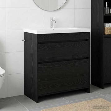 Onderkast Wastafel | Zwart Eiken | Laatste Stuk!, Huis en Inrichting, Gebruikt, Minder dan 100 cm, Wastafelkast, 25 tot 50 cm